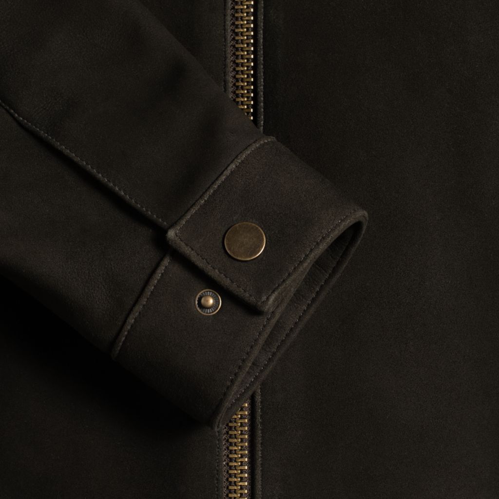 Racer Jacket | Dark Olive Suede - Image 8