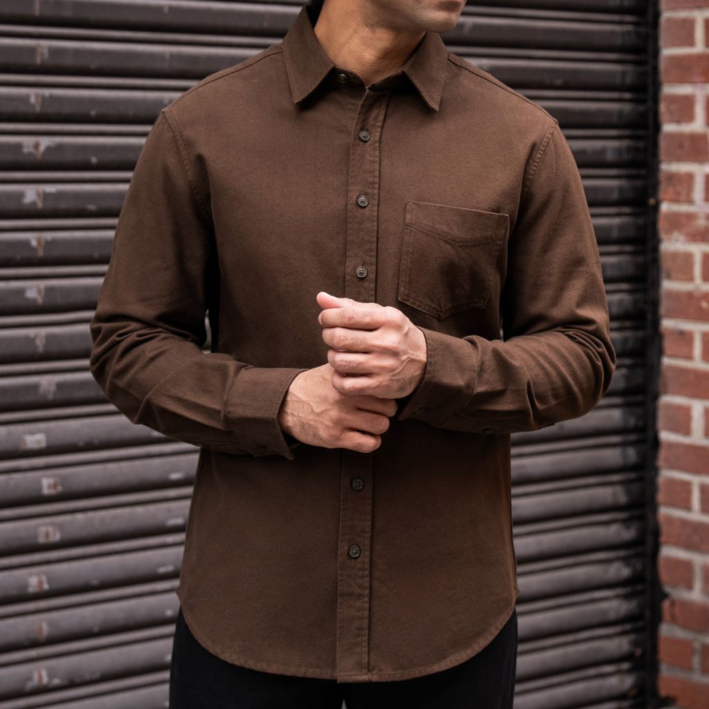Solid Shirt | Brown - Image 6