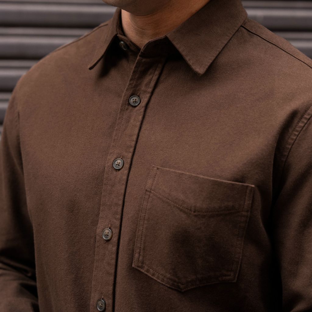 Solid Shirt | Brown - Image 7