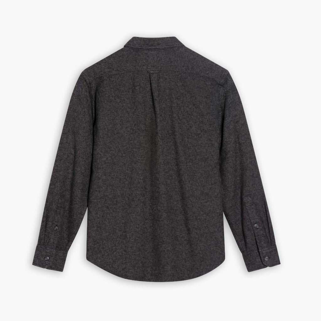 Summit Flannel Shirt | Black Herringbone - Image 2