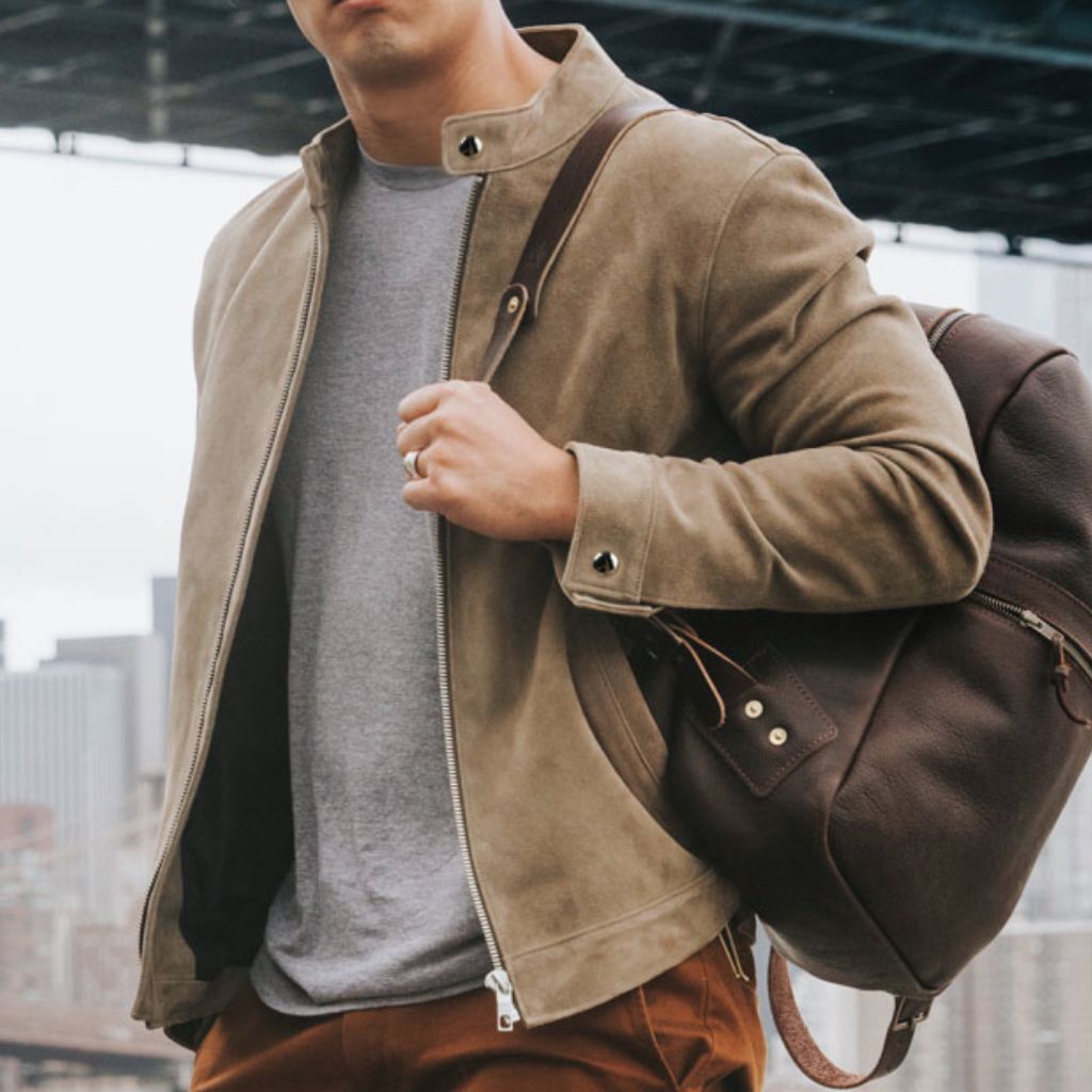 Racer Jacket | Taupe - Image 2