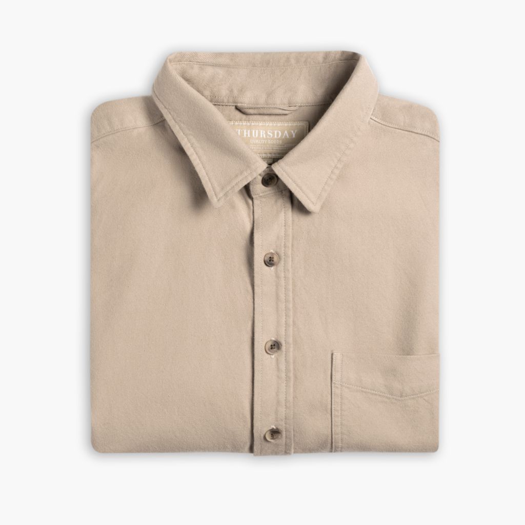 Solid Shirt | Taupe - Image 3