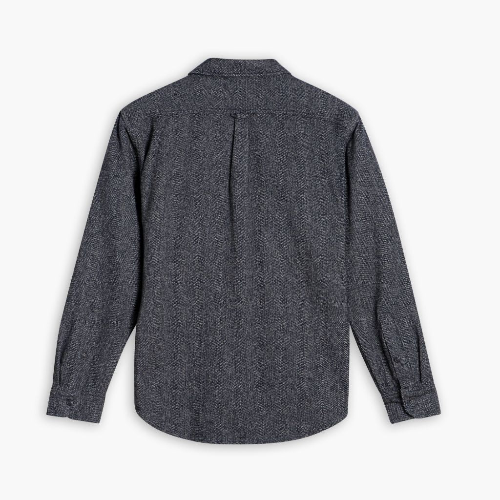 Summit Flannel Shirt | Blue Herringbone - Image 2