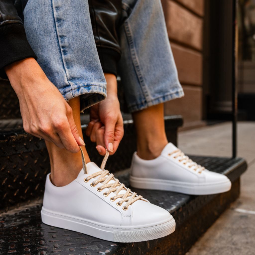 Women's Premier Low Top | White & Gold - Image 6