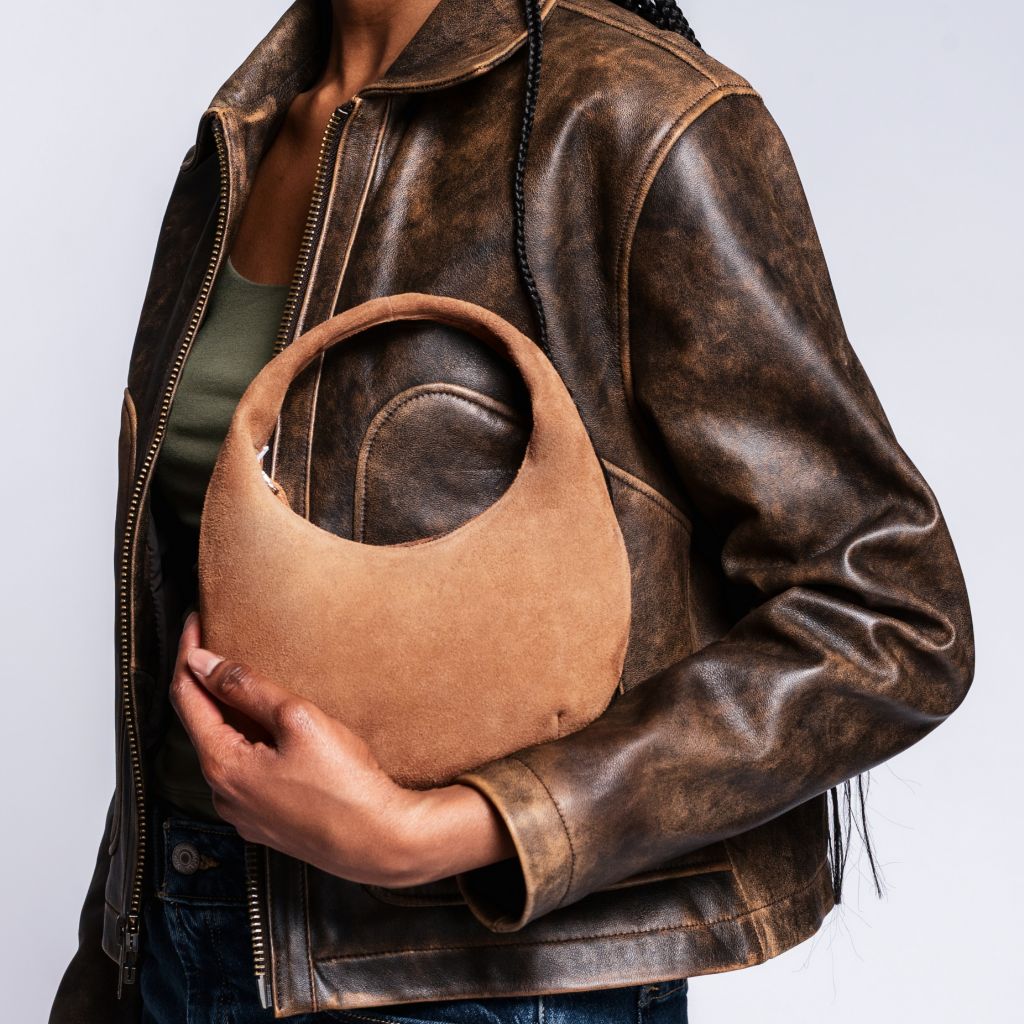 Mini Crescent | Tan Suede - Image 6