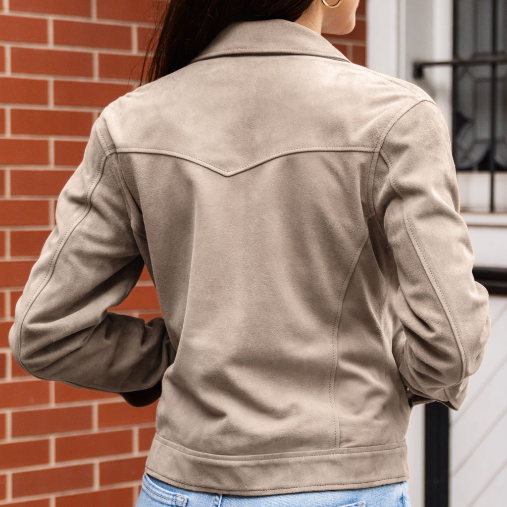 Suede Western Jacket | Taupe - Image 2