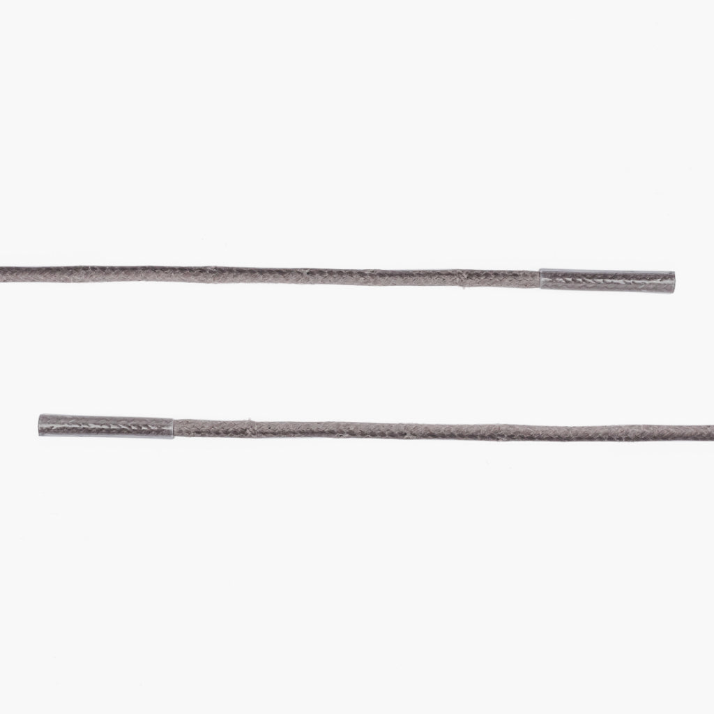Round Waxed Cotton Laces | Grey - Image 2