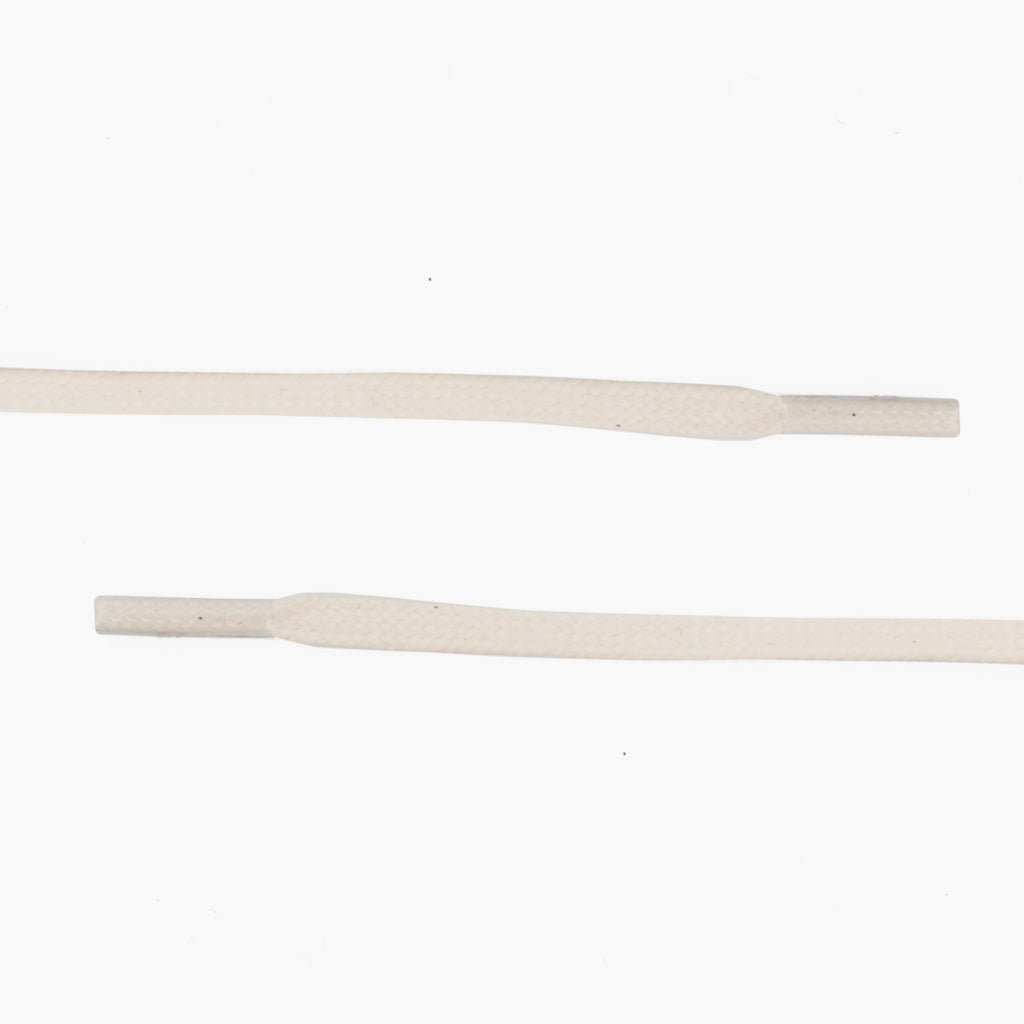 Flat Waxed Cotton Laces | Cream - Image 2